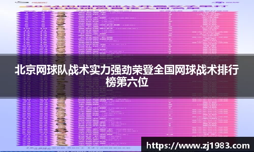 北京网球队战术实力强劲荣登全国网球战术排行榜第六位